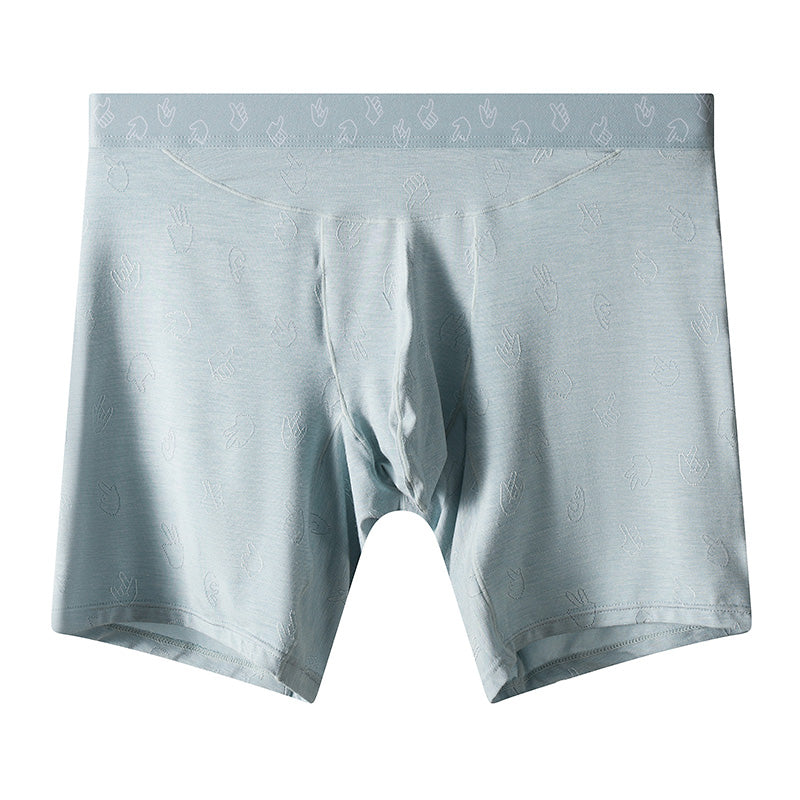 New Men's Lengthened Boxer Modal Ice Silk Comfort Shorts