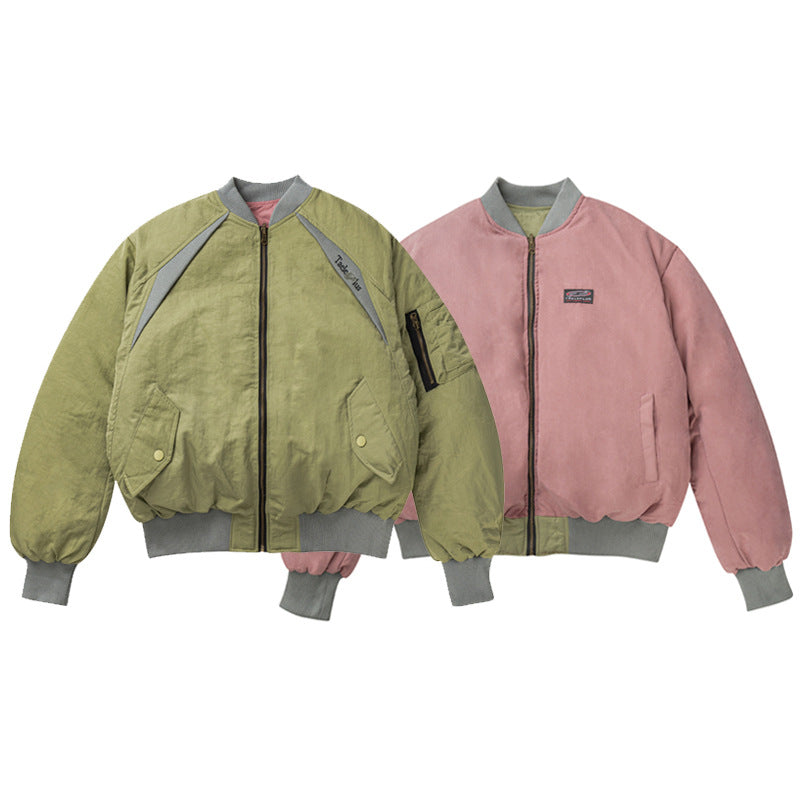 American-style Embroidered Patchwork Cotton Jacket