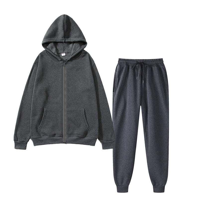Men's Sports Fleece Suit Solid Color