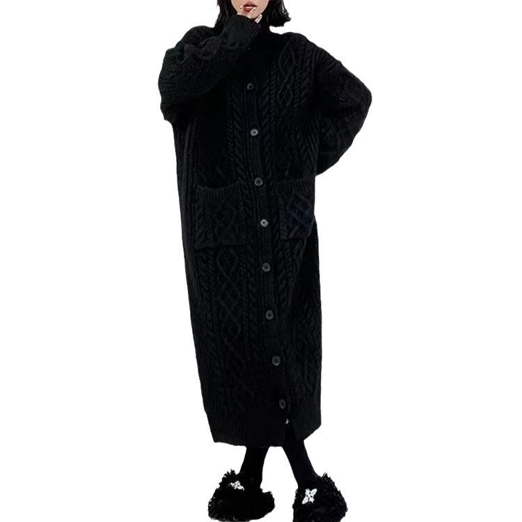 Sweater Women's Casual Knitted Cardigan Long-cut Coat
