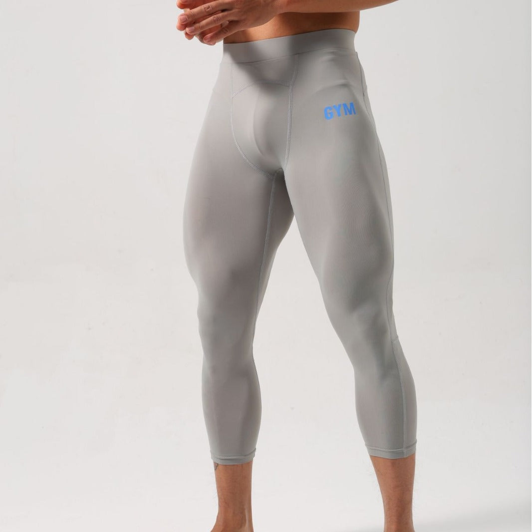 Fitness Tight Nude Feel Cropped Pants Super Elastic Nylon Quick-drying