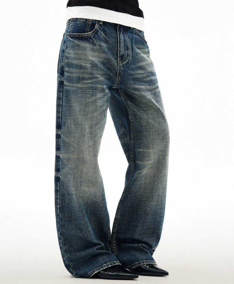 Wide Leg Jeans Men's Spring And Autumn Straight Loose Trousers