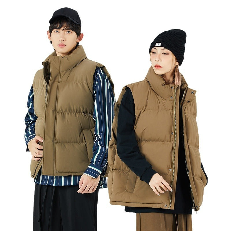 Trendy Couple Sleeveless Cotton-padded Jacket Vest
