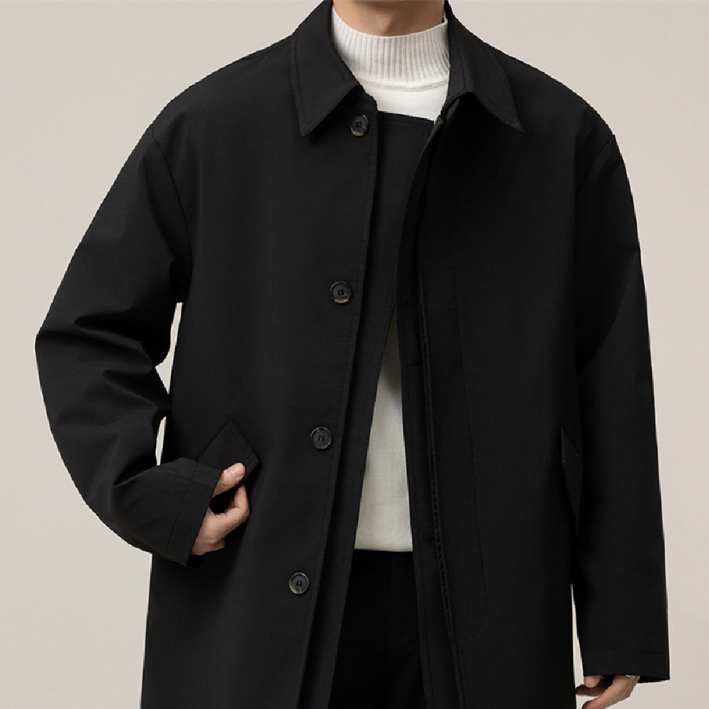 Casual Loose Jacket Mid-length Men's Duster