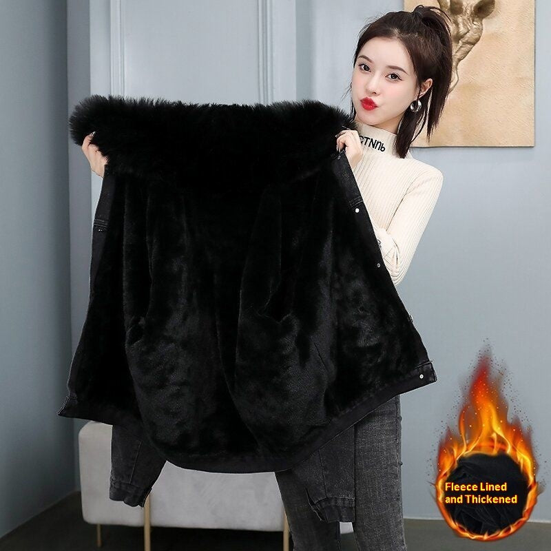 Thickened Denim Jacket For Women