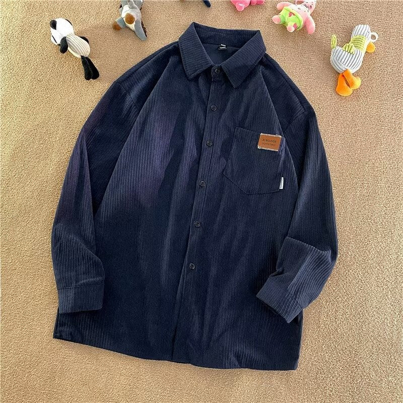 Simple American-style Retro Streetwear Loose-fit Boyfriend-style Trendy Shirt Jacket For Couples