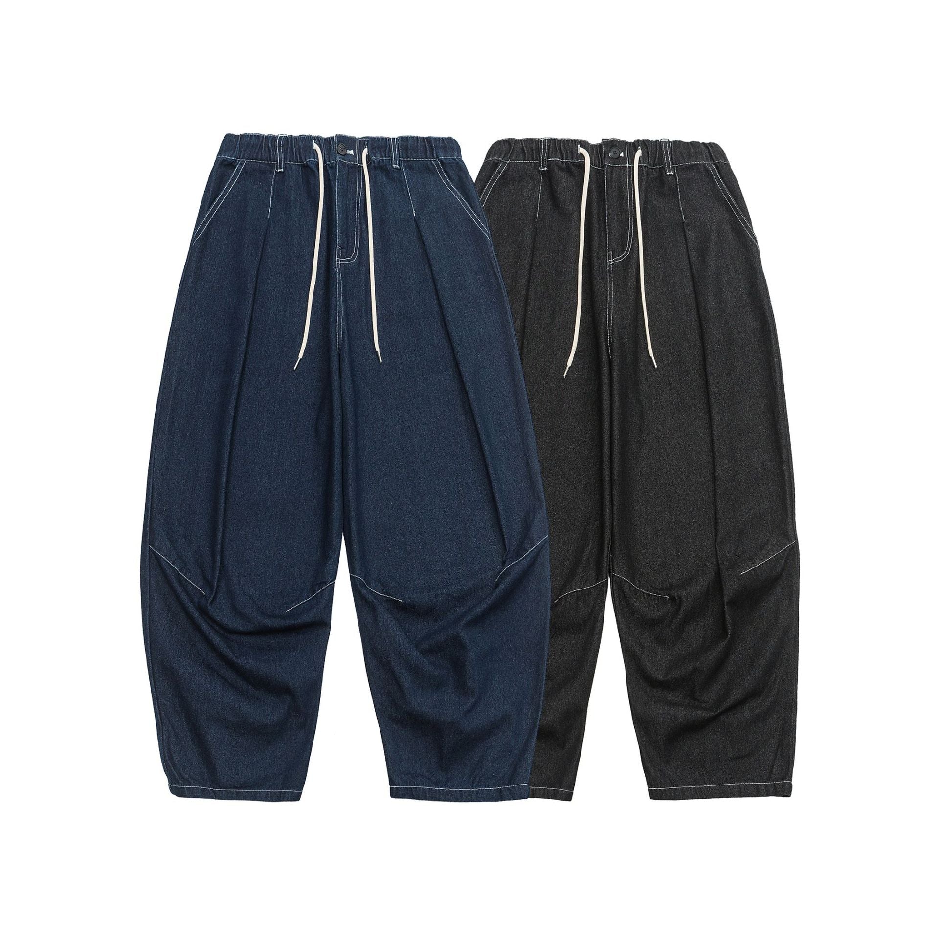 Loose Washed-out Raw Wash Casual Trousers