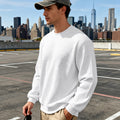 Loose Casual Men's Simple Sporty Jacquard Round-neck Long-sleeved Sweatshirt