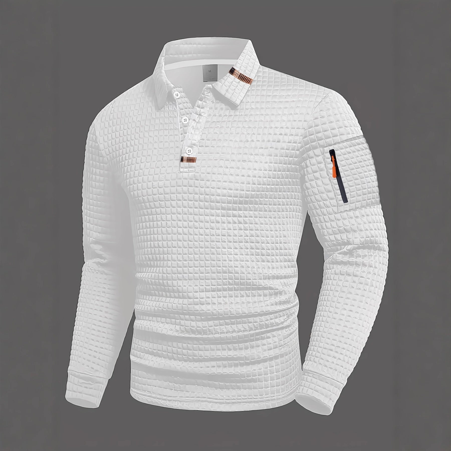 Patchwork Checkerboard Fashion Men's Casual Sports Polo Shirt