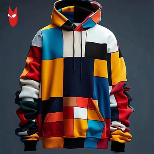 Simulated Street-style Digital-print Hooded Sweatshirt For Foreign Trade