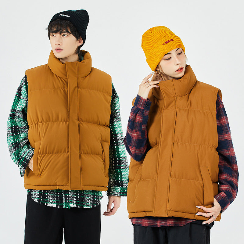 Trendy Couple Sleeveless Cotton-padded Jacket Vest