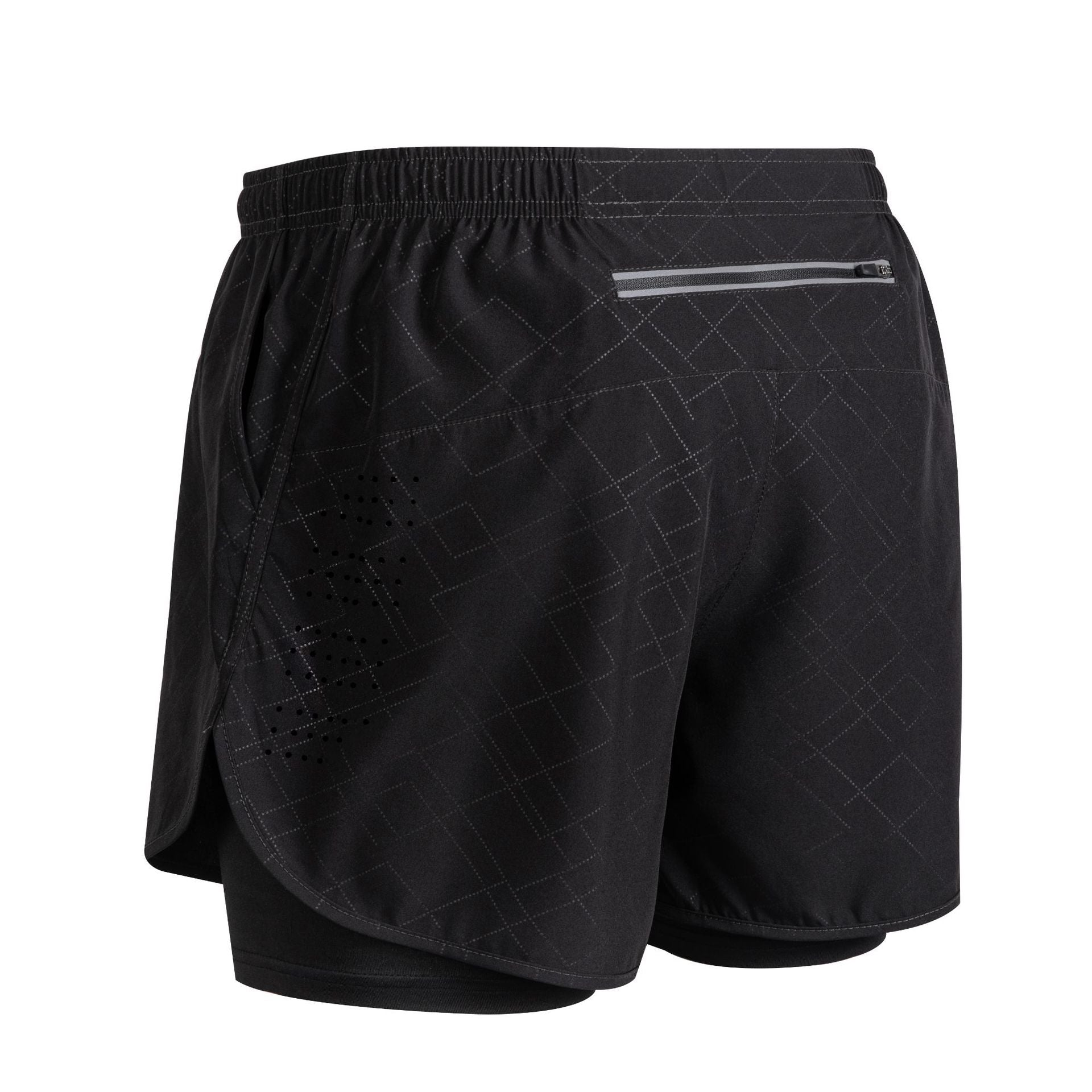 Quick-dry Lining Anti-exposure Double-layer Fitness Shorts For Men