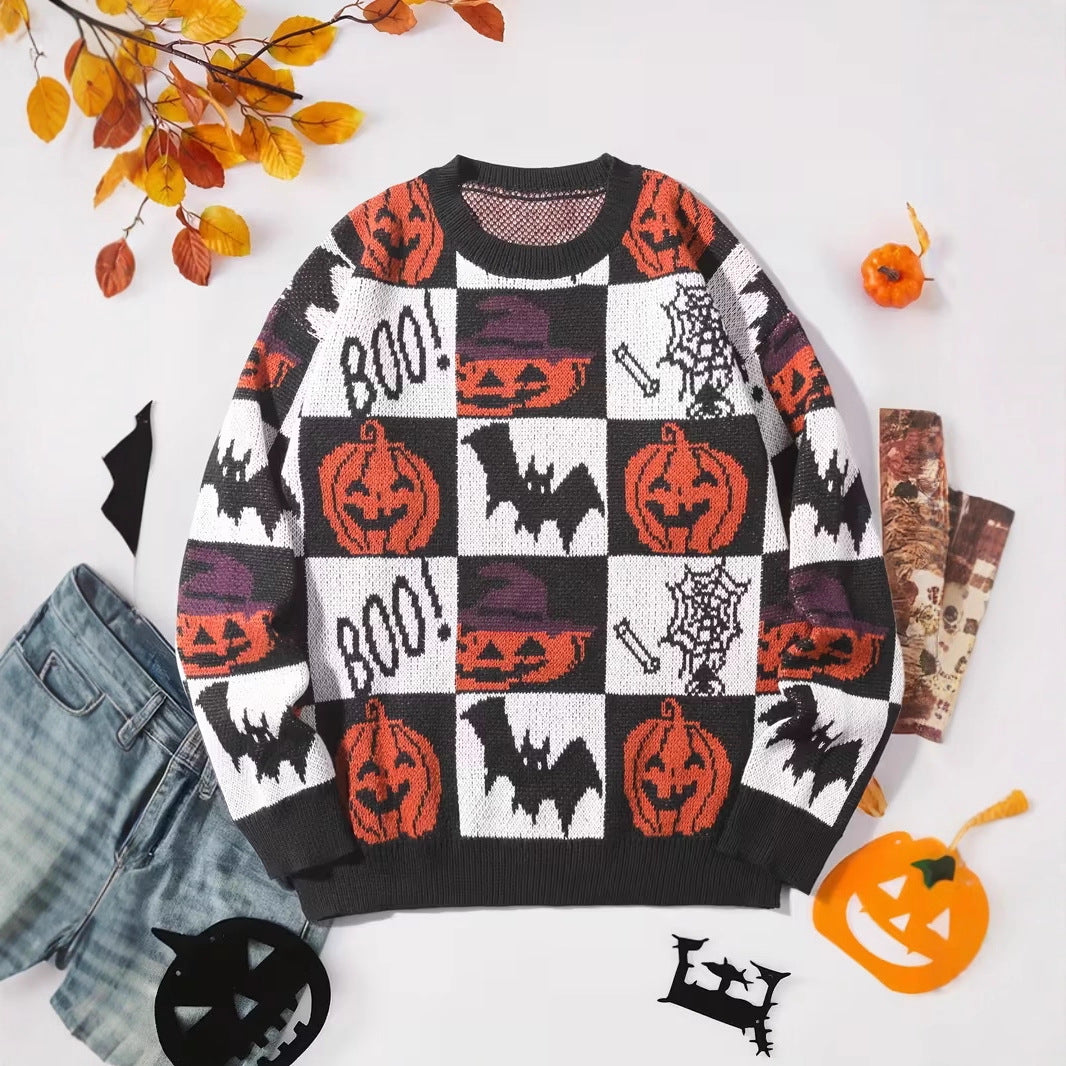 Faux Fur Men's Halloween New Autumn And Winter Loose Round Neck Pullover