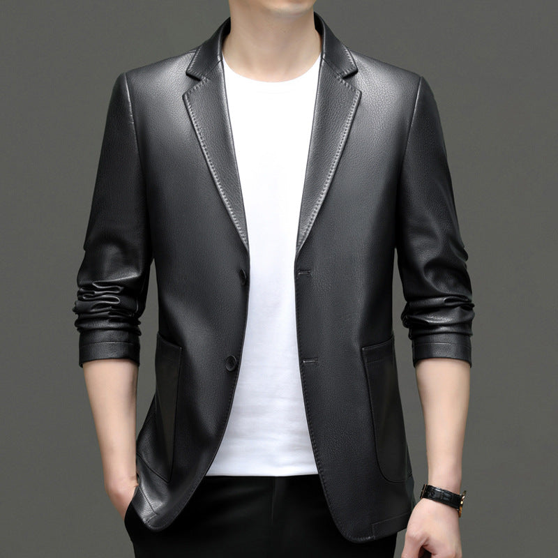 Men's Trendy Leather Jacket Coat