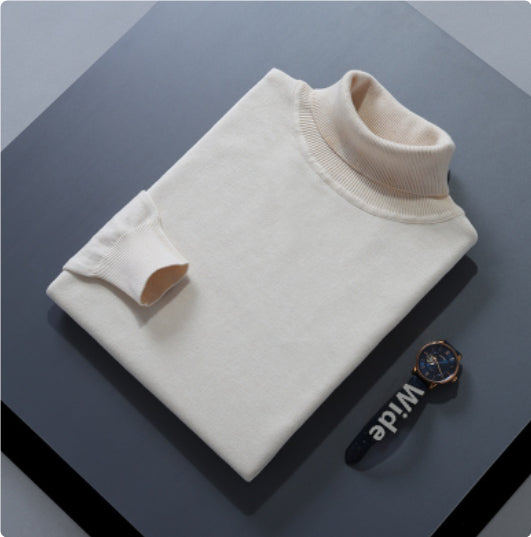 High Lapel Sweater Solid Color Casual