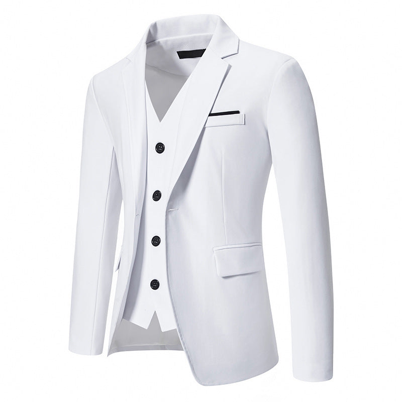 Men's Color Matching Small Suit European And American Fashion Fake Two Pieces Slim Fit Casual Suit Jacket