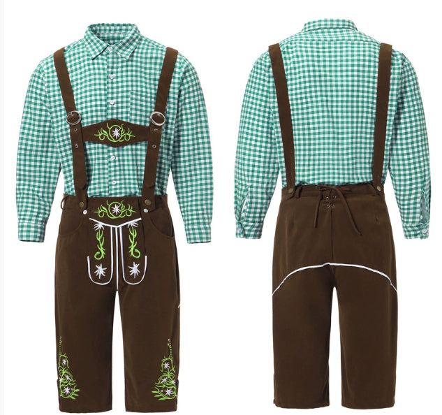 Beer Festival Clothing Shirt Overalls Denim Hat Suit Men