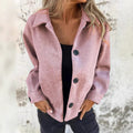 Autumn And Winter Female Temperament High Sense Retro Solid Color Woolen Coat