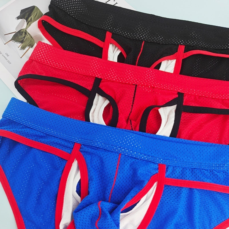 Men's Triangle Underwear Separated Scrotal Support Bag Briefs