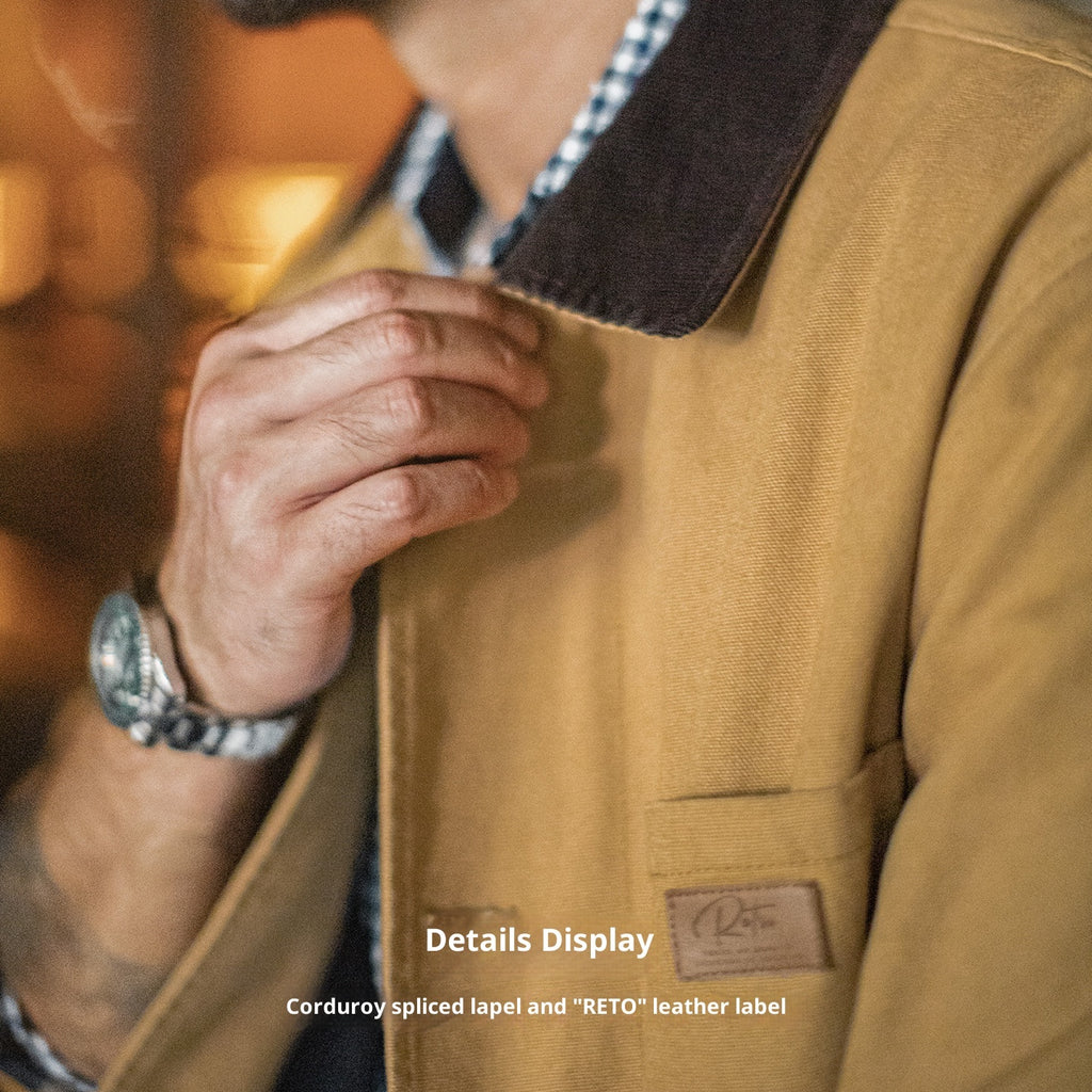 American Retro Michigan Trench Coat Khaki Barne Style Mid-length