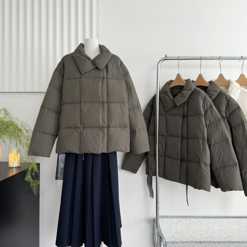 Fashionable Loose Short Design Thickened Warm Coat For Petite