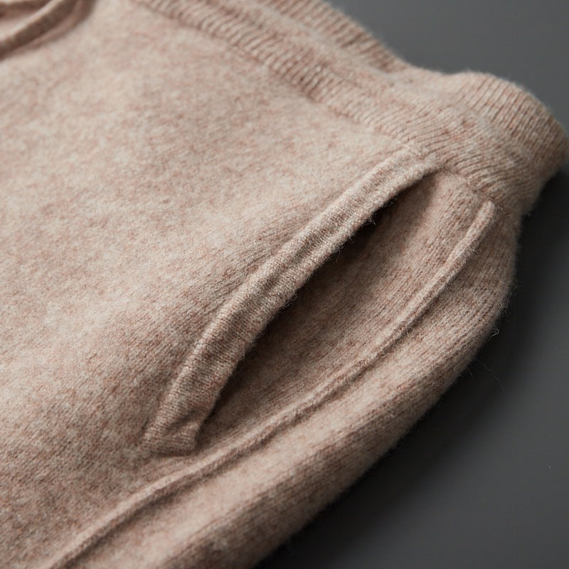 Air Layer Thickened Wool Men's High Waist Casual All-match Lock Foot Harem Pants