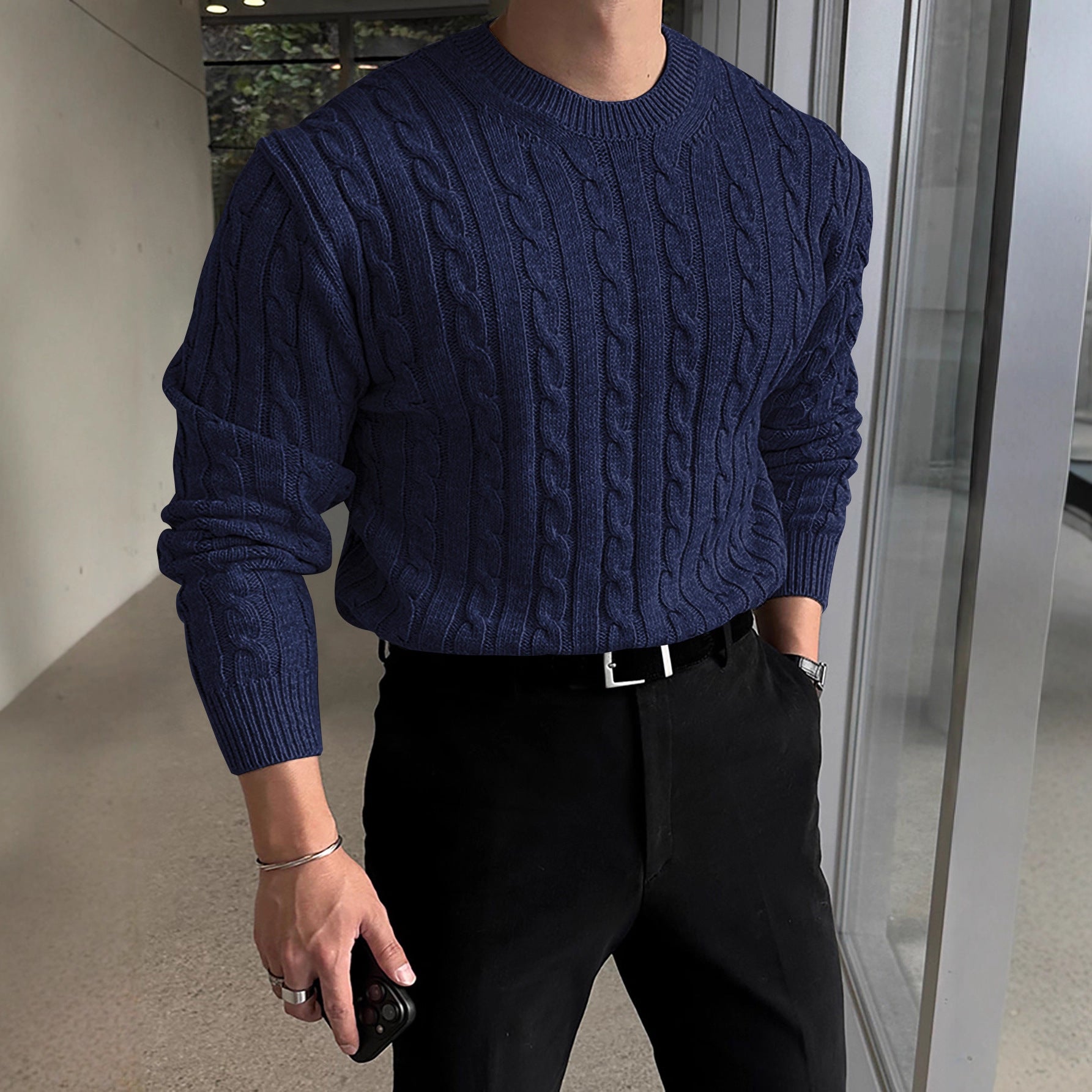 Autumn And Winter New Warm Thick Needle Turtleneck Sweater Men