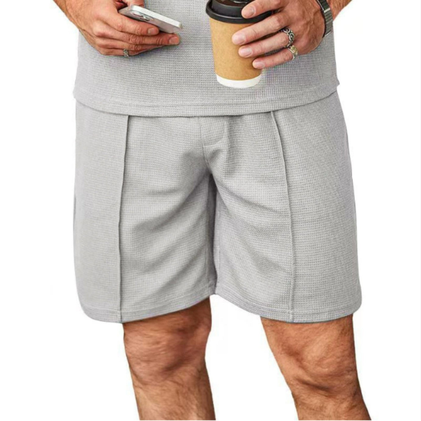 Men's Summer Plus Size Straight Leg Casual Shorts