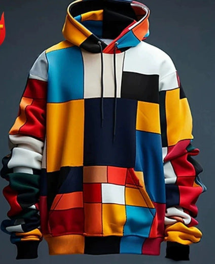 Simulated Street-style Digital-print Hooded Sweatshirt For Foreign Trade