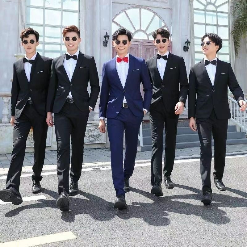 Men's Suit, Groom's Suit Vest Shirt And Trousers Three-piece Set