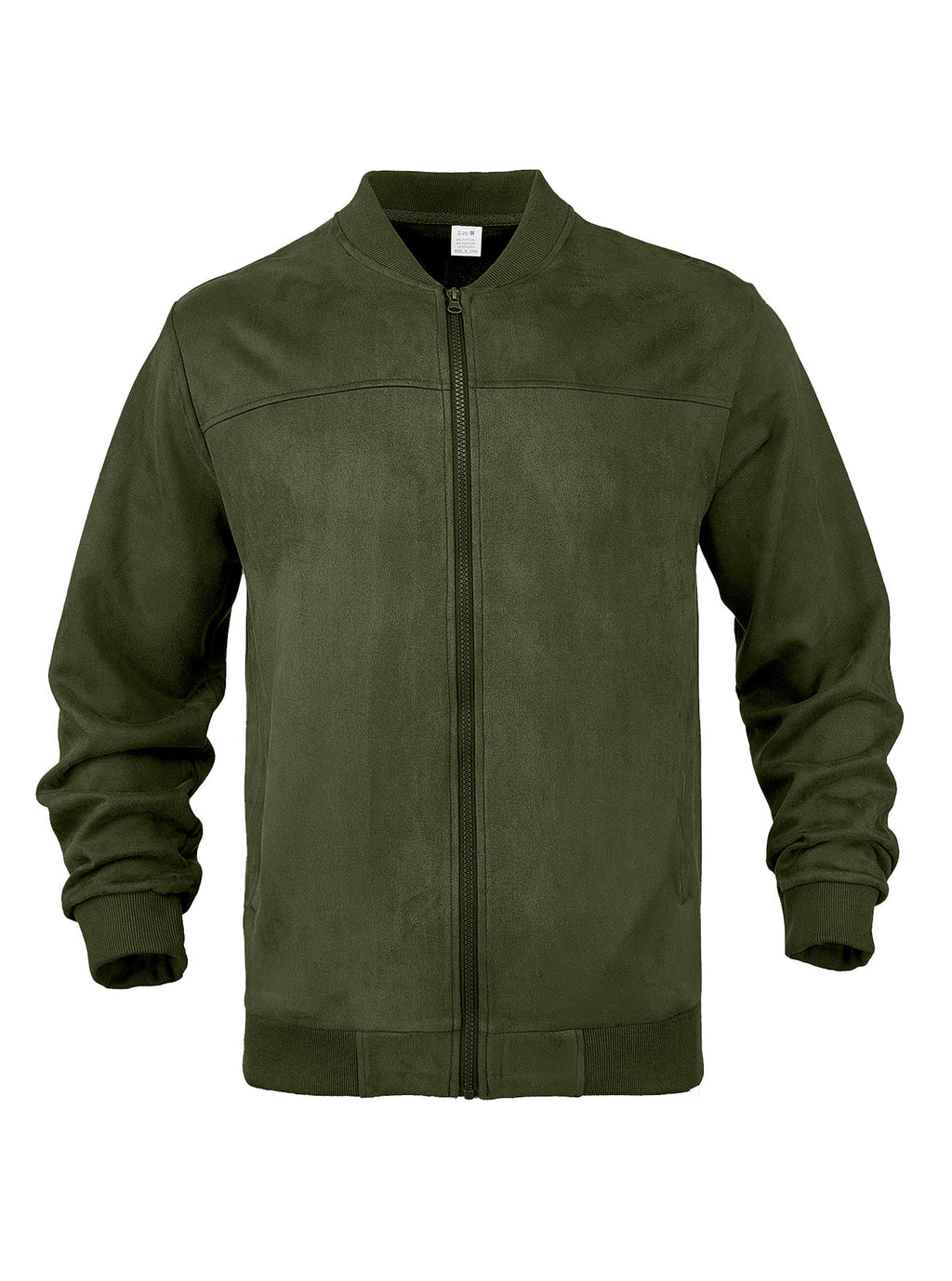 Men's Solid Color Minimalism Casual Suede Zip Jacket