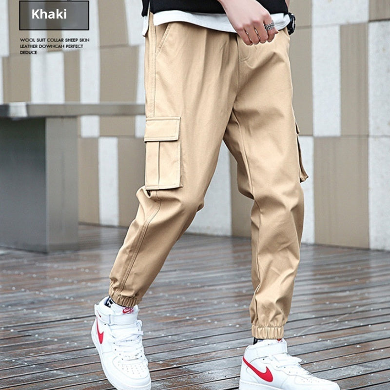 Fashionable All-match Multi-pocket Feet Harem Trousers