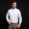SpringAutumn New Crystal Button Plain Men's High-neck Shirt