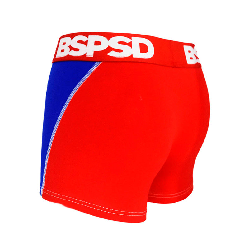 Sports Men's Color-blocked Boxer Briefs