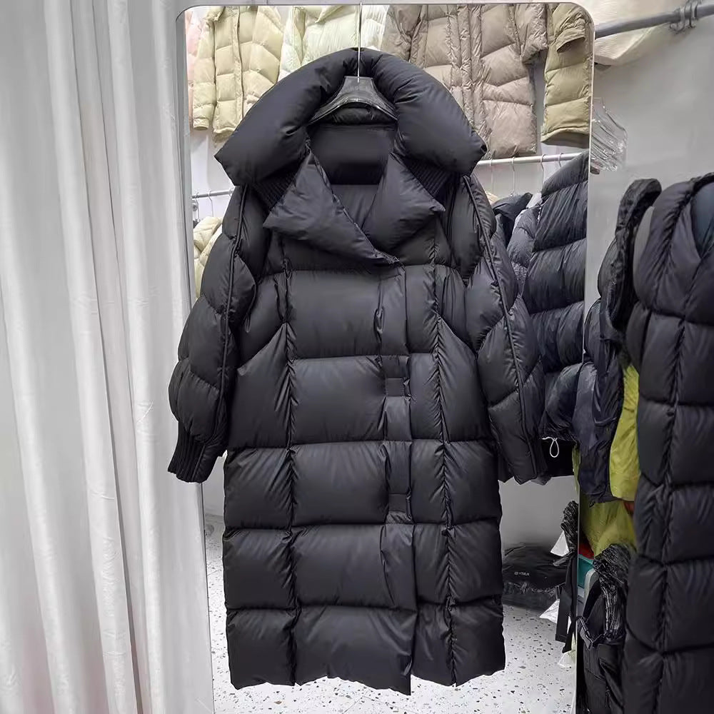 Women's Winter New Simple Fashion Thick Loose Knee-length Coat