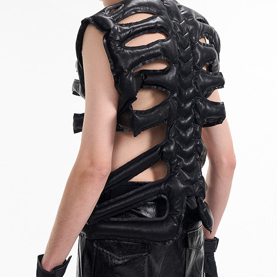 Skeleton Design Cotton Coat Vest