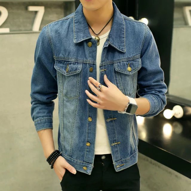 Men's Retro Casual Washed Denim Jacket