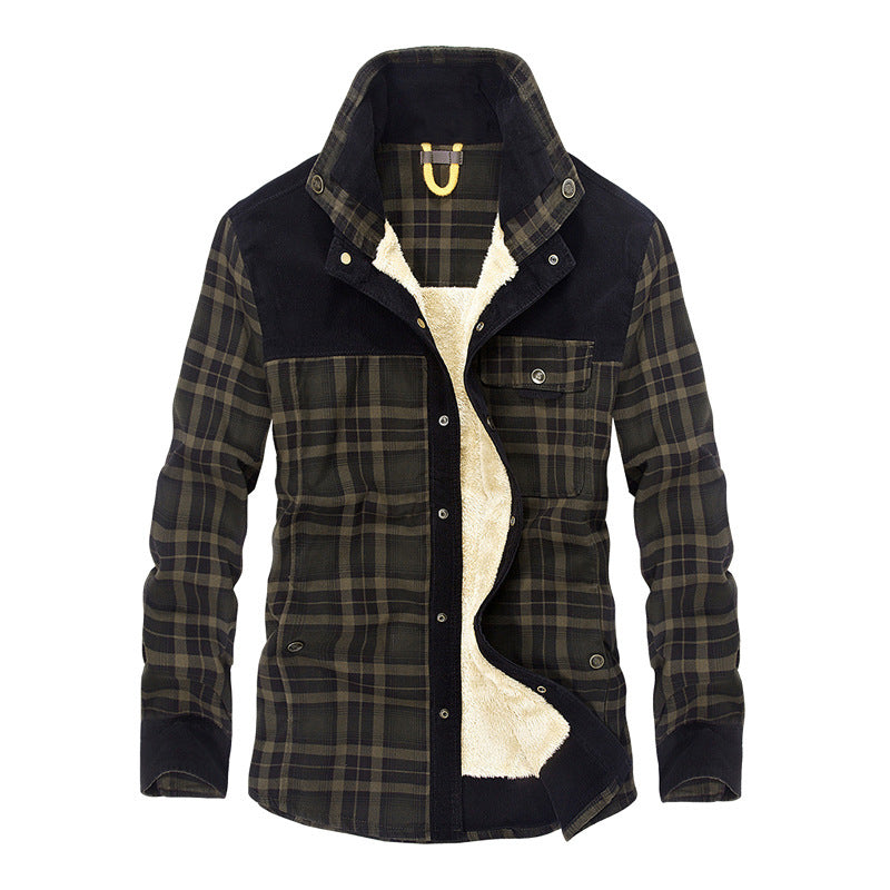 Fleece Padded Coat Lambswool Shirt