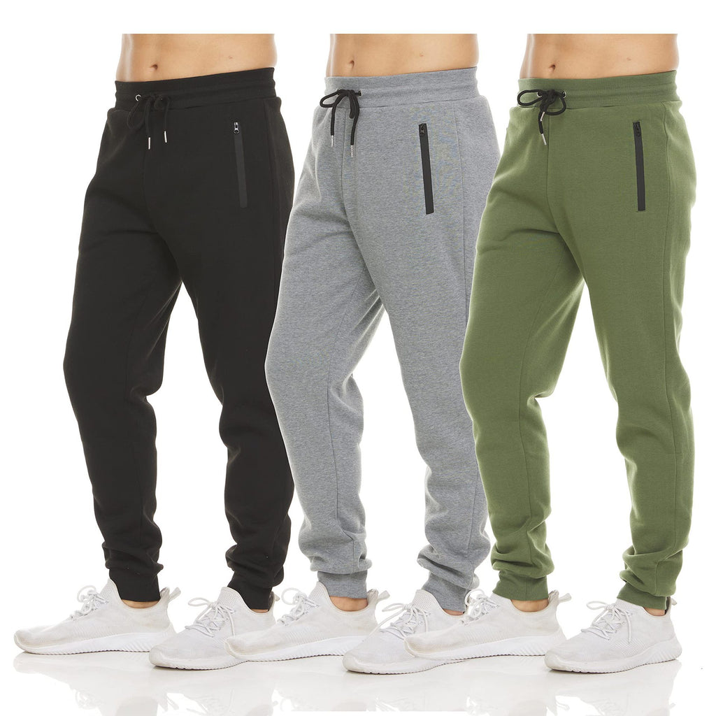 Men's Sports Trousers Casual Zipper Ankle-tied Solid Color