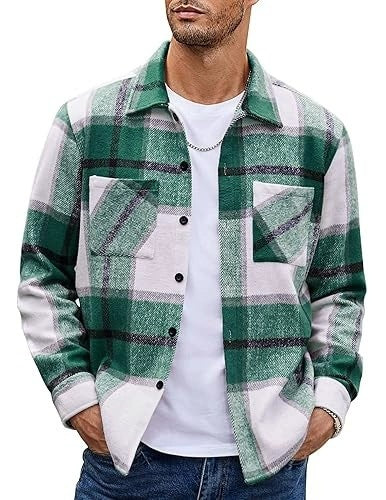 Plaid Casual Long Sleeve Jacket Versatile Shirt