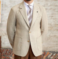 Commuter Cotton And Linen Textured Single-breasted Suit British Fashion Breathable