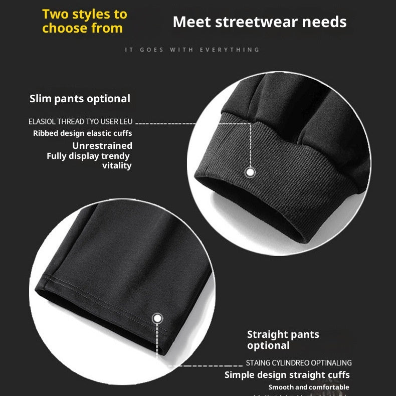 Men's Sports Pants Casual Zipper Ankle-tied