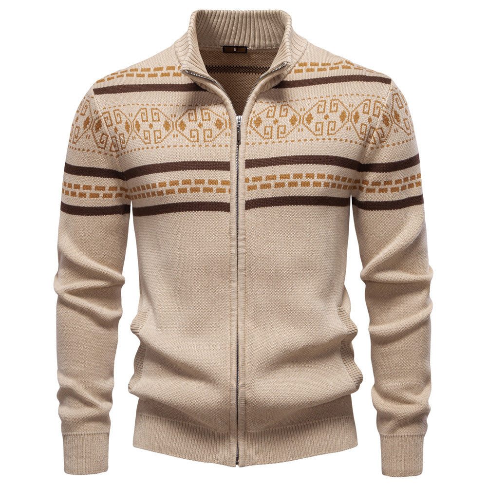 Men's Fashion Sweater Zipper Knitted Jacket