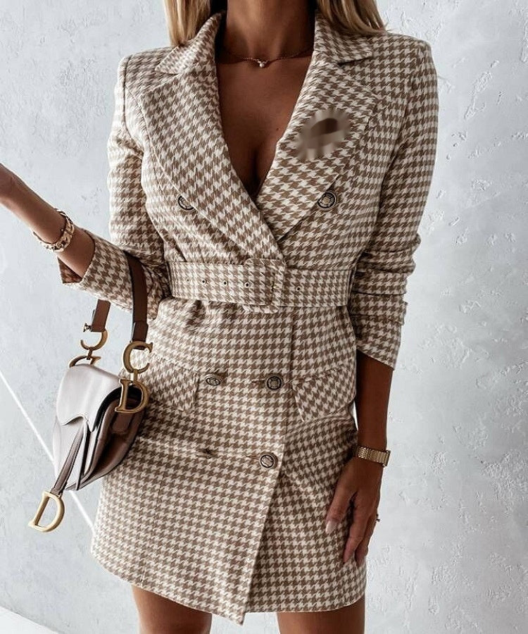 Women's Long-sleeved Waist-cinching Colorful Suit Jacket