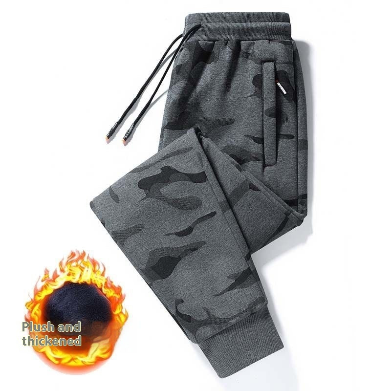 Men's Autumn Winter Cotton Casual Plus-sized Ankle Banded Pants