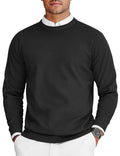 New Men's Round Neck Sweater Long Sleeve Knit