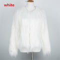 Women's Short Long Sleeve Plus Size Fur Coat