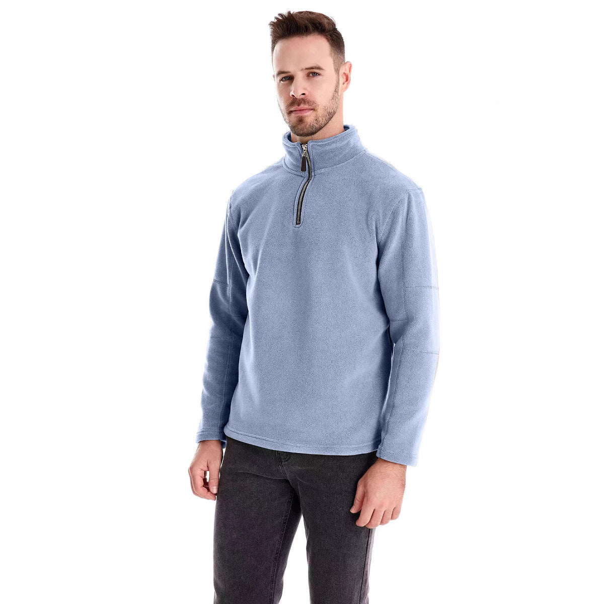 Men's Lambswool Padded Thickened Stand-Up Collar Sweater Top