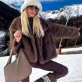 Faux Fur Coat Female Short Chic