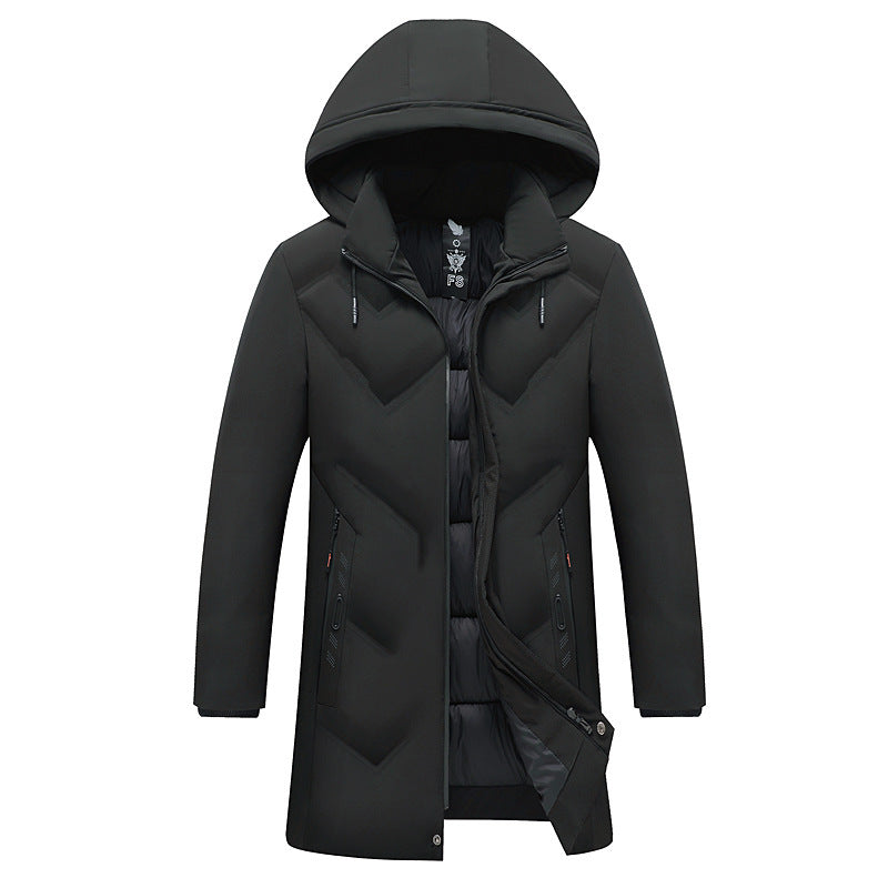 Thickened Mid-length Casual Warm Cotton Men's Jacket